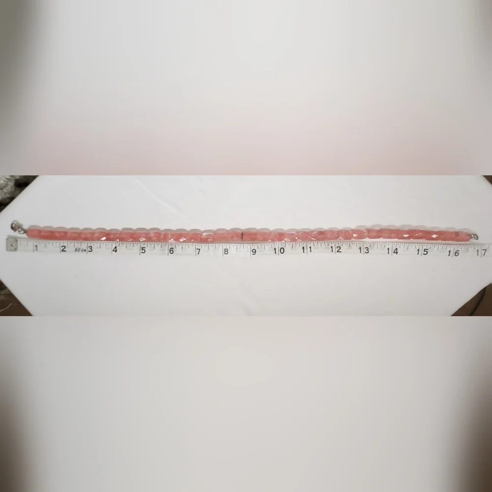 Vintage Strawberry Quartz Faceted Gemstones Necklace. - Picture 3 of 5